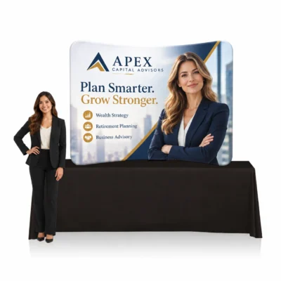 6ft Impact Fast Fabric Tabletop Display Curved 1