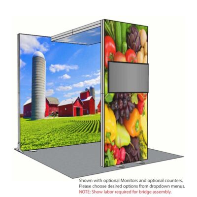 10ft Tall -118x118 Luminary Display with Bridge in the Center