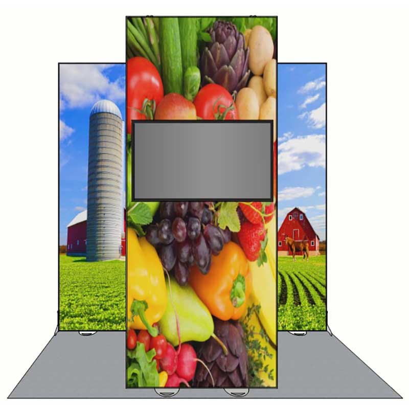 10ft Tall -118x118 Luminary Display with Bridge in the Center - Image 2
