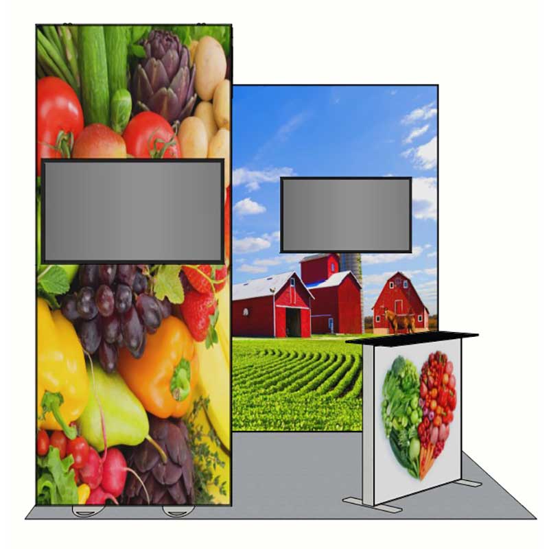 10ft Tall - 118x118 Luminary Display with Bridge on Left - Image 2