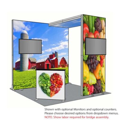 10ft Tall - 118x118 Luminary Display with Bridge on Right
