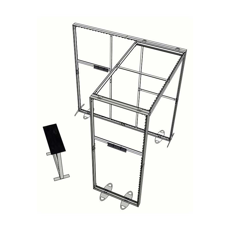 10ft Tall - 118x118 Luminary Display with Bridge on Right - Image 7