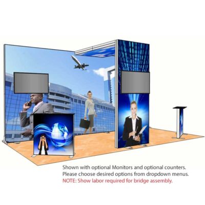 10ft Tall - 238x118 Luminary Display with Bridge in the Center