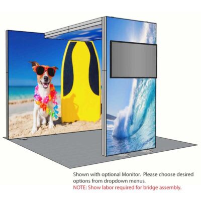 8ft Tall - 118x96 Luminary Display with Bridge in the Center