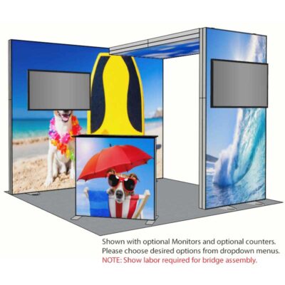 8ft Tall - 118x96 Luminary Display with Bridge on Right