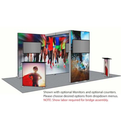 8ft Tall - 180x96 Luminary Display with Bridge in the Center