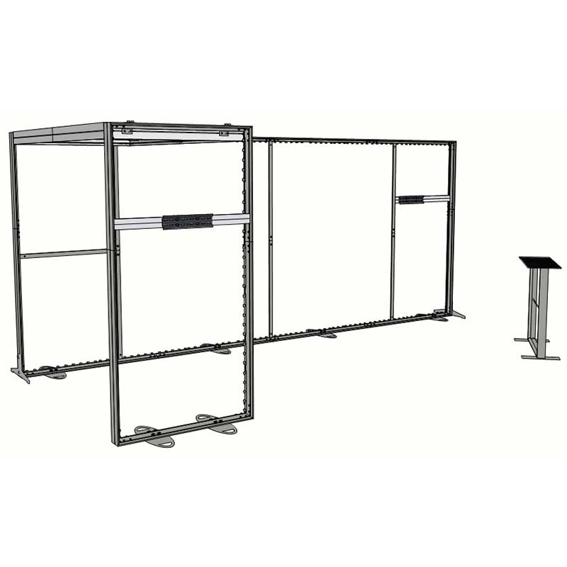 8ft Tall - 238x96 Luminary Display with Bridge on Left - Image 6