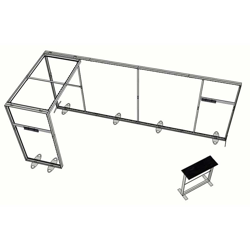 8ft Tall - 238x96 Luminary Display with Bridge on Left - Image 7