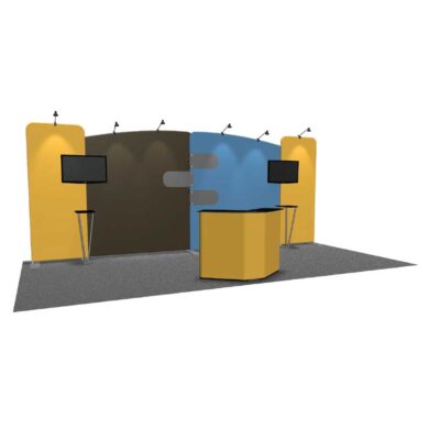 Featherlite medallion 10 x 20 modular trade show booth rental with counters