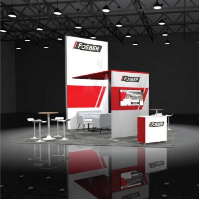 Featherlite sync illumination LED backlit trade show booth rental display system