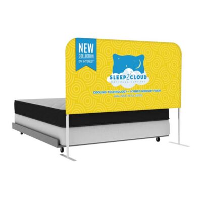 California king retail display headboards for mattress stores and showroom setups