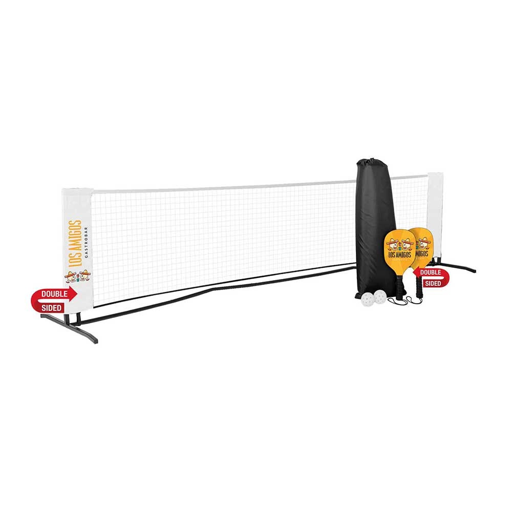 Pickleball Set - Double-Sided Graphic Paddles and Non-Printed Carry Case