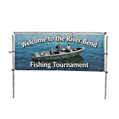 12 x 5 in ground banner display single sided outdoor event signage