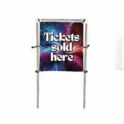4 x 5 in ground banner display single sided outdoor event signage