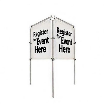 4 x 5 in ground banner display v shaped double sided outdoor signage