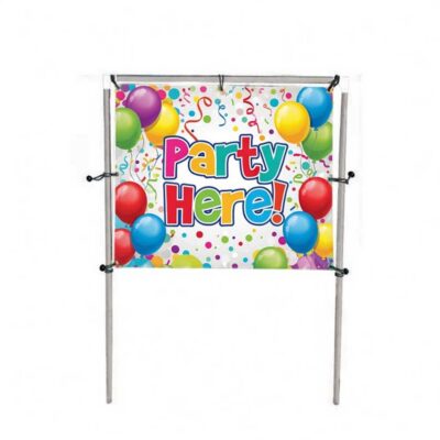 6 x 5 in ground banner display single sided outdoor event signage