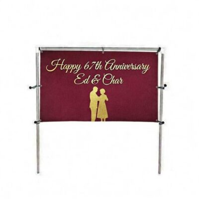 8 x 5 in ground banner display single sided outdoor event signage