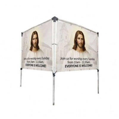 8 x 5 in ground banner display v shaped double sided outdoor signage