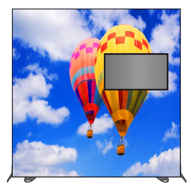 118" X 118" Igniter Freestanding Light Box TV Right Display - Image 8