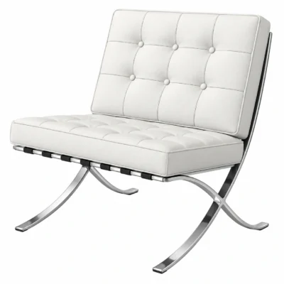 White Barcelona Chair