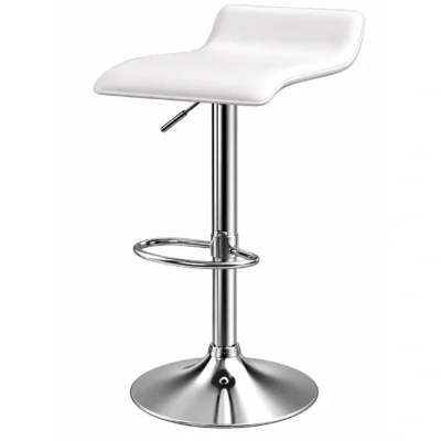 White Low Back Bar Stool